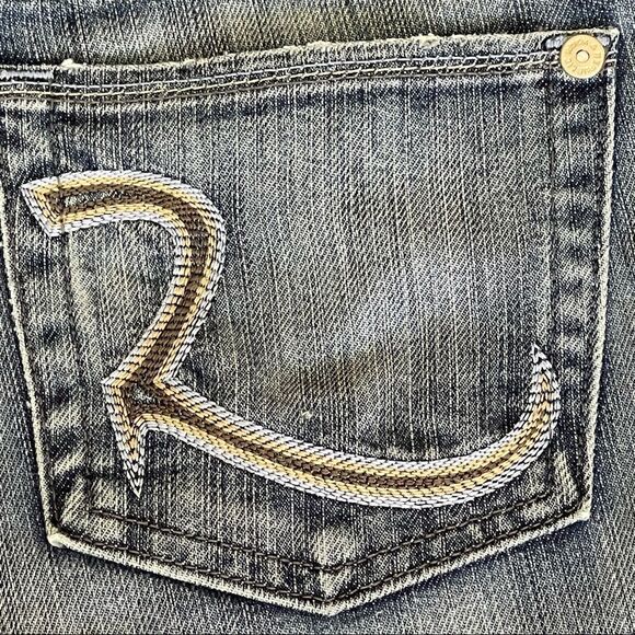 Rock & Republic Y2K Blue Tag Low Rise Bootcut Jeans Roth Acid Blue Jeans Sz 27 - Picture 3 of 13